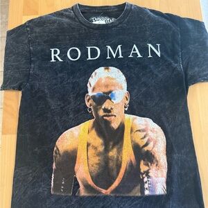 Dennis Rodman Vintage Black Graphic Tee